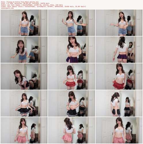 wasianbby20 - Trying on Extra Tiny Mini skirts 2160p - Preview