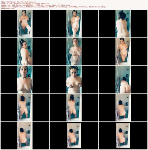 Lexxiblakk - BBW Shower Tit Play Twerking 1080p - Preview