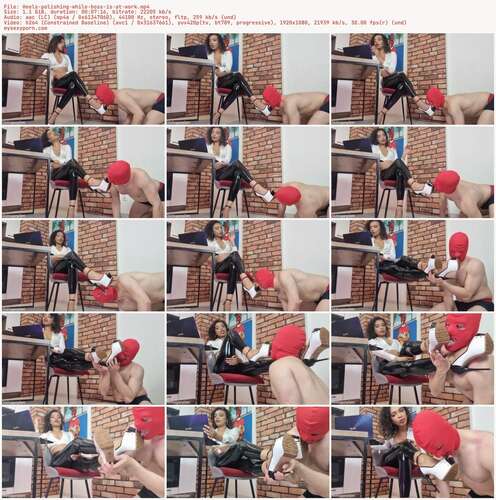 MahoganyQen - Heels polishing while boss is at work 1080p - Preview