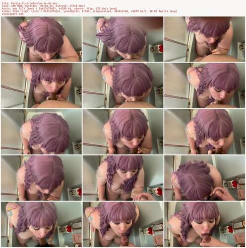 Lexxiblakk - Purple Slut Eats Cum in 4K 2160p - Preview