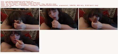 Lexxiblakk - Loud Sloppy Deepthroat with Facial 720p - Preview
