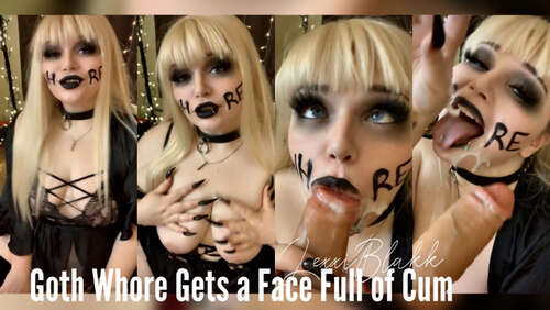 Lexxiblakk – Goth Whore Gets a Face Full of Cum 720p - Cover