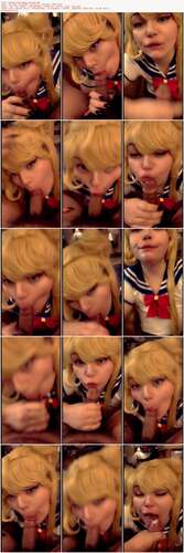 Lexxiblakk - Sailor Moon Gags on Cock 720p - Preview