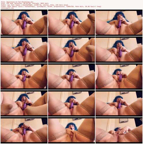 Lexxiblakk - Squirting in Tan Stockings 720p - Preview