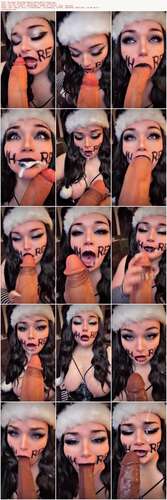 Lexxiblakk - Fat Goth Christmas Whore Sucks Off 3 Cocks 720p - Preview