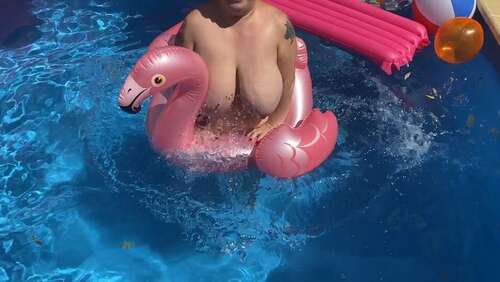 RoxanneMiller – Fun at the po ol topless 1080p - Cover