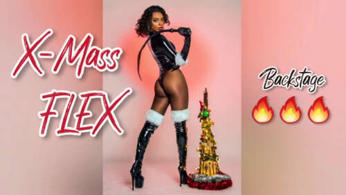 MahoganyQen – X Mass Flex Fetish Shoot Backstage 1920p - Cover