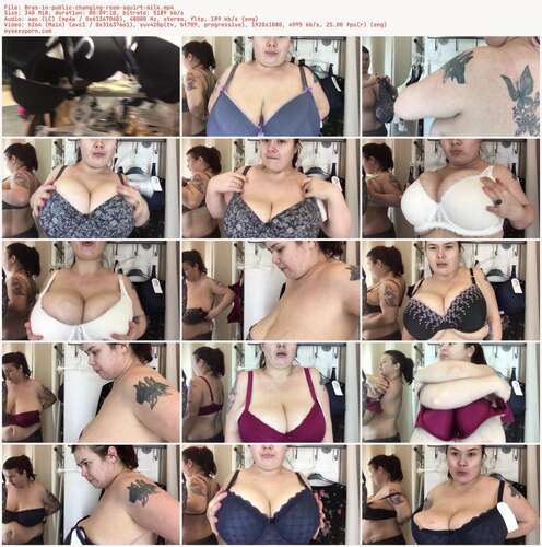 RoxanneMiller - Bras in public changing room squirt milk 1080p - Preview