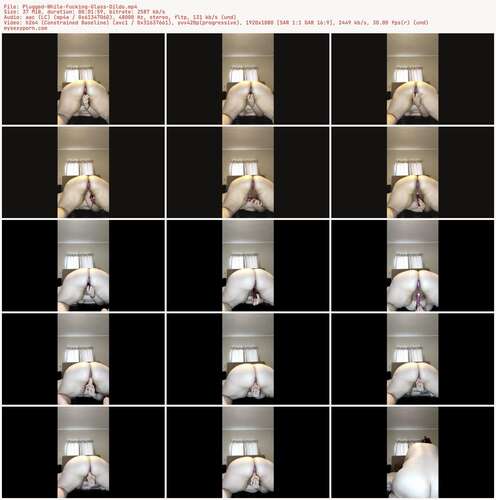 VioletWanderer - Plugged While Fucking Glass Dildo 1080p - Preview