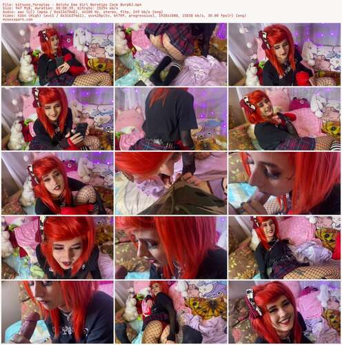 Kitsune Foreplay - Belchy Emo Girl Worships Cock BurpBJ 1080p - Preview