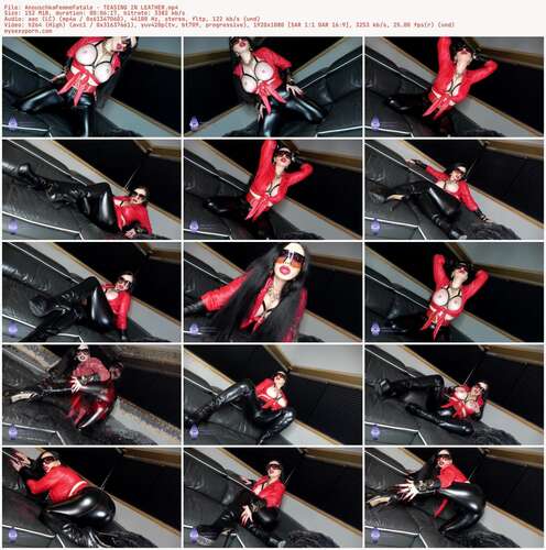 AnouschkaFemmeFatale - TEASING IN LEATHER 1080p - Preview