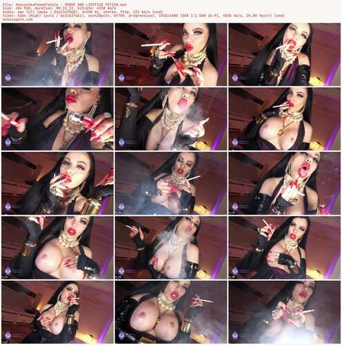 AnouschkaFemmeFatale - SMOKE AND LIPSTICK FETISH 1080p - Preview