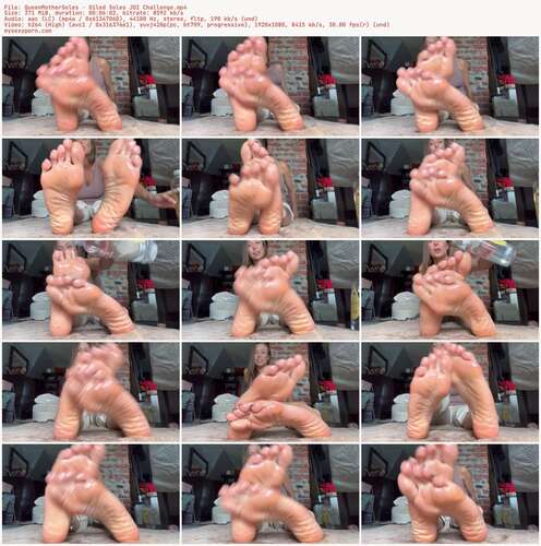 QueenMotherSoles - Oiled Soles JOI Challenge 1080p - Preview