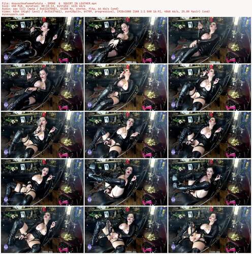 AnouschkaFemmeFatale - SMOKE & SQUIRT IN LEATHER 1080p - Preview