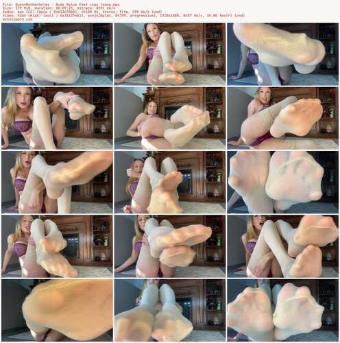 QueenMotherSoles - Nude Nylon Feet Legs Tease 1080p - Preview
