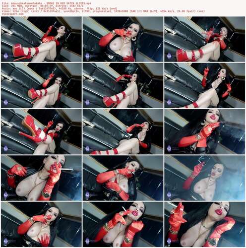 AnouschkaFemmeFatale - SMOKE IN RED SATIN GLOVES 1080p - Preview
