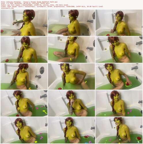 Kitsune Foreplay - Fiona's Steamy Sw& BathFart Bath 1080p - Preview