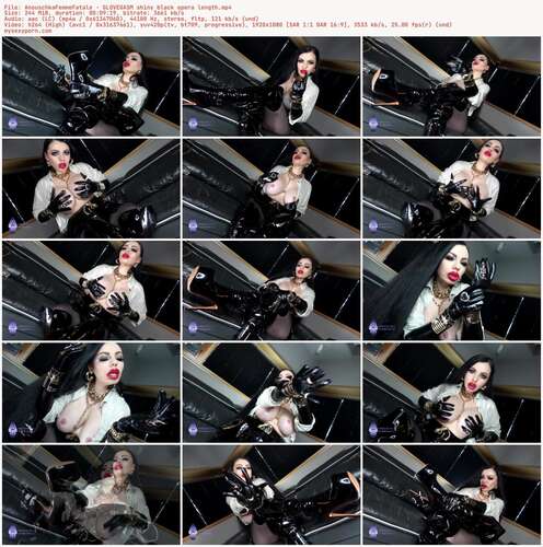 AnouschkaFemmeFatale - GLOVEGASM Shiny Black Opera Length 1080p - Preview