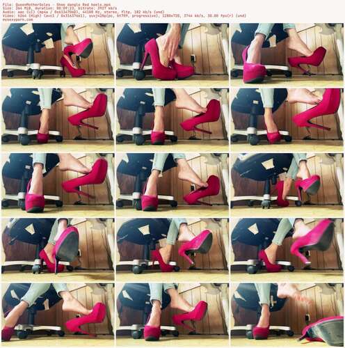 QueenMotherSoles - Shoe Dangle Red Heels 720p - Preview