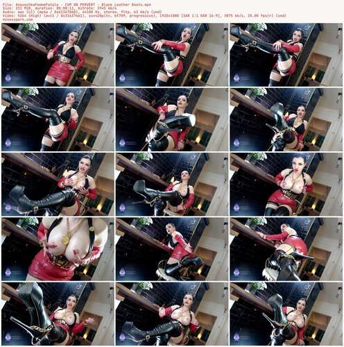 AnouschkaFemmeFatale - CUM ON PERVERT - Black Leather Boots 1080p - Preview
