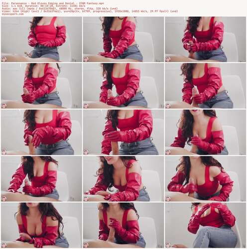 Parannanza - Red Gloves Edging And Denial - CFNM Fantasy 1080p - Preview