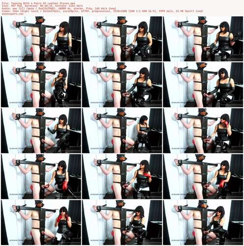 Madame Teeze - Teasing With 4 Pairs Of Leather Gloves 1080p - Preview