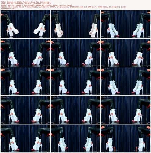 Madame Teeze - Shoejob In White Platform Peep Toe Booties 1080p - Preview