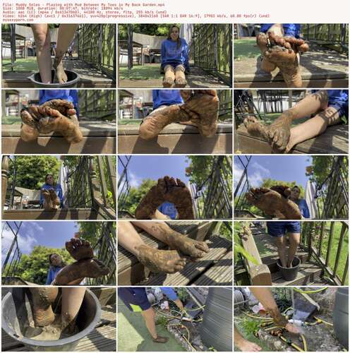 Wamgirlx - Muddy Soles - Playing With Mud Between My Toes In My Back Garden 2160p - Preview