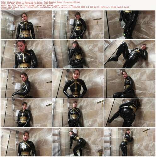 Vivienne lAmour - Showering In Latex Post Session Rubber Cleansing JOI 720p - Preview