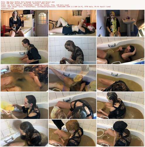 Wamgirlx - Omg Sexy Gothic Girl Gunged In Custard And Gravy! 1080p - Preview