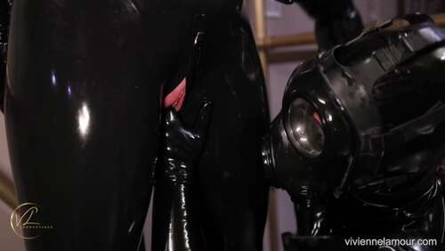 Vivienne lAmour – Heavy Rubber Pussy Punishment – Latex Bondage 720p - Cover
