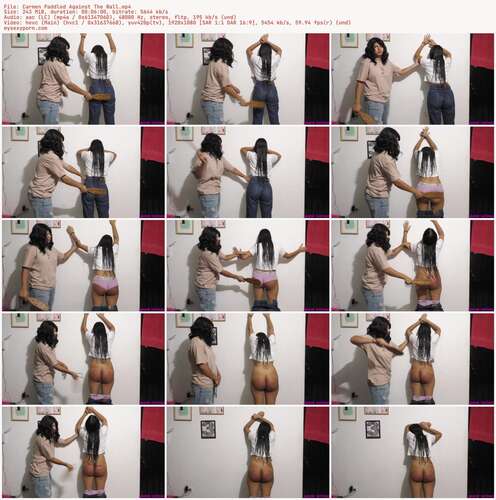 Spank Latinas - Carmen Paddled Against The Wall 1080p - Preview