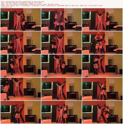 Dominatrix Rocio - Disciplining My Slave Immobilized On The Cross 1080p - Preview
