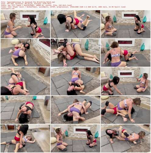 Tapered Physique - Taperedphysique Vs Savannah Fox Wrestling Match 1080p - Preview