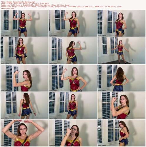 Agatha Delicious - Wonder Woman Muscle Worship 1080p - Preview