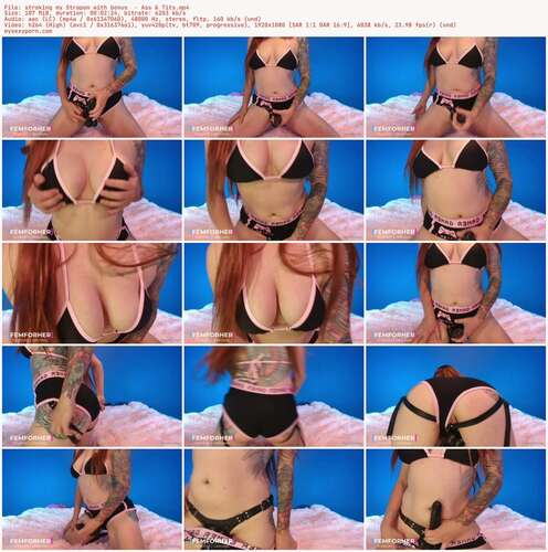 FEMFORHER - Stroking My Strapon With Bonus - Ass & Tits 1080p - Preview