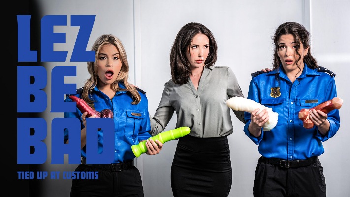 Casey Calvert, Victoria Voxxx, Nicole Aria - Tied Up At Customs 4K 2160p