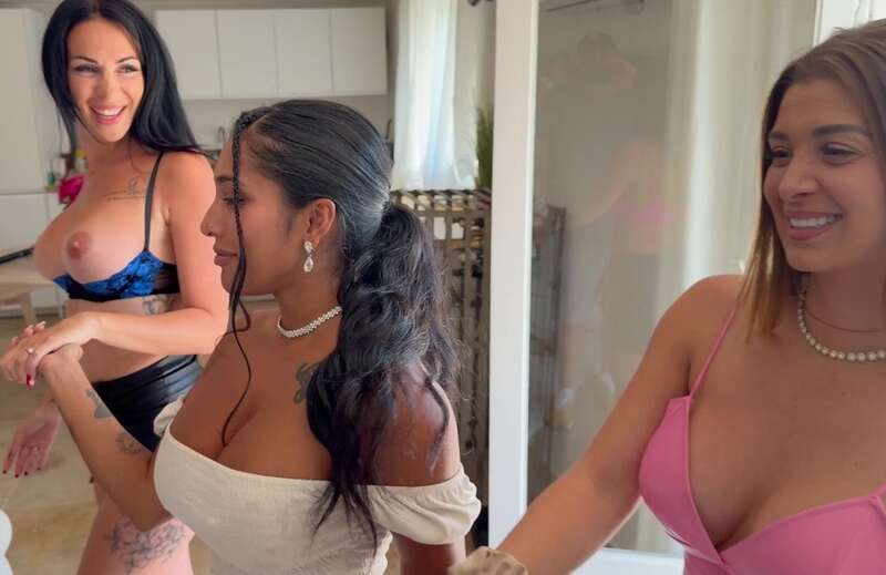 Maevaa Sinaloa, Sasha Lopez - Three nymphomaniac sluts have an orgy after the party  FullHD 1080p/HD 720p