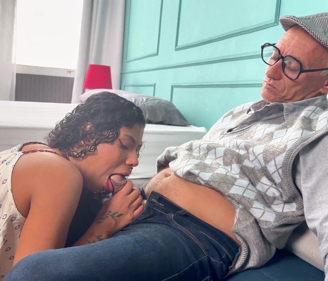 Slave Nat - bubble butt teen deep ass fucked by a grandpa  FullHD 1080p/HD 720p