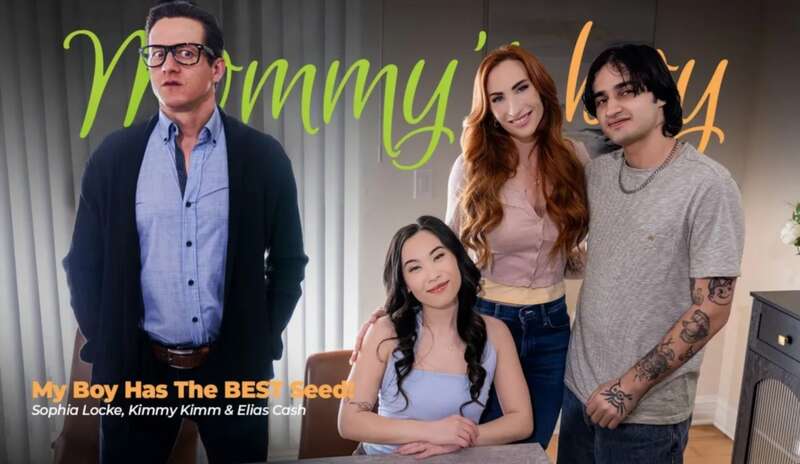 Sophia Locke, Kimmy Kimm - My Boy Has The BEST Seed,Sophia and Elias become protective, and Sophia insists that Elias could easily impregnate Kimmy! A threesome ensues, with Elias fucking Kimmy while Sophia helps to pamper her... all while the husban